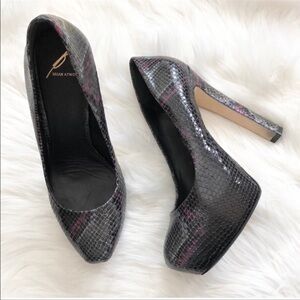 B Brian Atwood Savita Snake Embossed Platform Pump